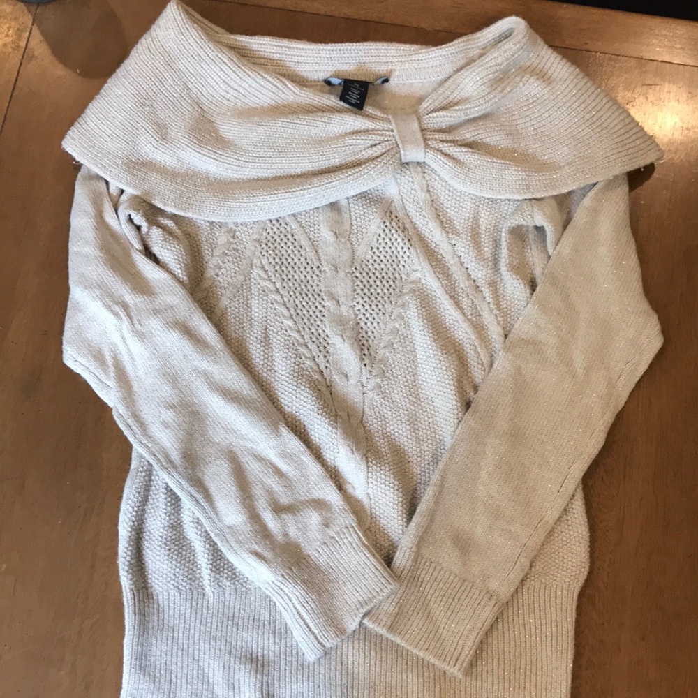 Beige sparkle sweater